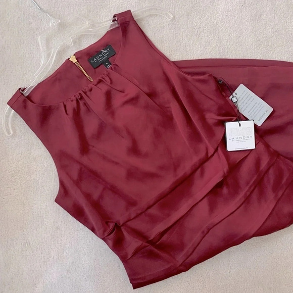 Nwt LAUNDRY by Shelli Segal tiered sleeveless  shift dress, 8 - Picture 4 of 15